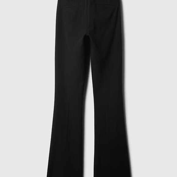 NEW GAP Black High Rise Bi-Stretch Flare BOHO Pintuck Pleat Pants - Picture 7 of 11